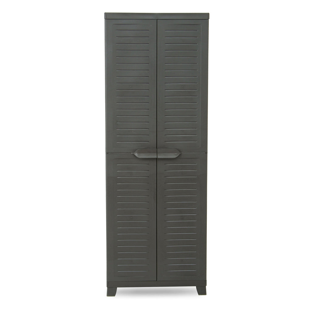 RAM Quality Products ELITE Adjustable 4 Shelf Storage Utility Cabinet, Dark Gray-Furniture | Cabinets & Storage | Storage Cabinets & Lockers-Grease Monkey Garage