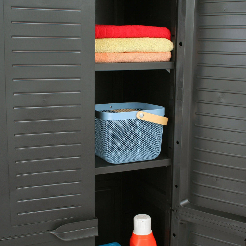 RAM Quality Products ELITE Adjustable 4 Shelf Storage Utility Cabinet, Dark Gray-Furniture | Cabinets & Storage | Storage Cabinets & Lockers-Grease Monkey Garage