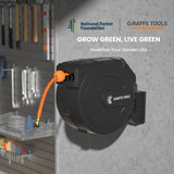 Retractable Air Hose Reel-PP Housing-3/8in-50ft-Retractable Air Hose Reel-Grease Monkey Garage