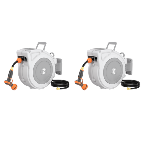 Retractable Garden Hose Reel-1/2 in-65ft-Retractable Garden Hose Reel-Grease Monkey Garage