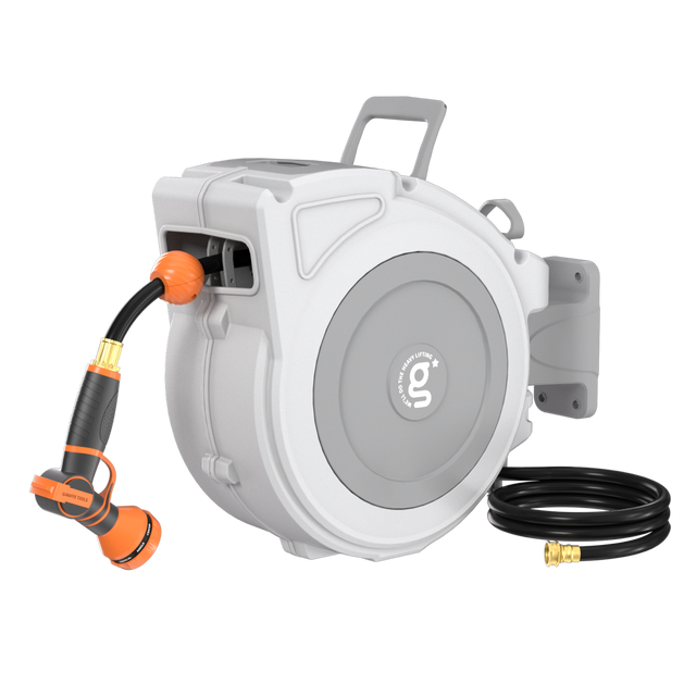 Retractable Garden Hose Reel-1/2 in-65ft-Retractable Garden Hose Reel-Grease Monkey Garage