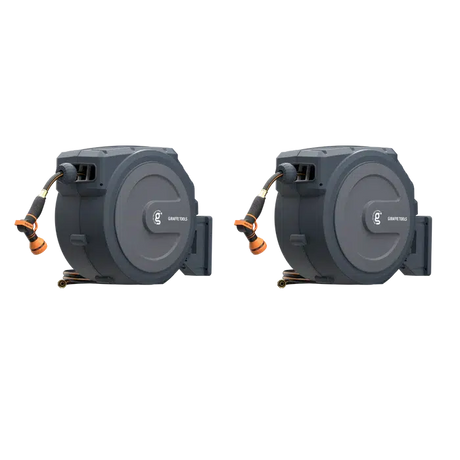 Retractable Garden Hose Reel-1/2in-130ft-Retractable Garden Hose Reel-Grease Monkey Garage
