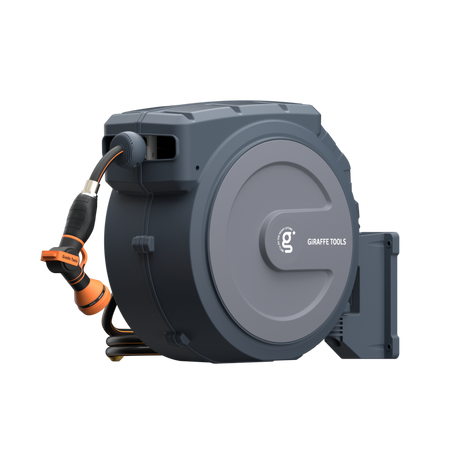 Retractable Garden Hose Reel-1/2in-130ft-Retractable Garden Hose Reel-Grease Monkey Garage