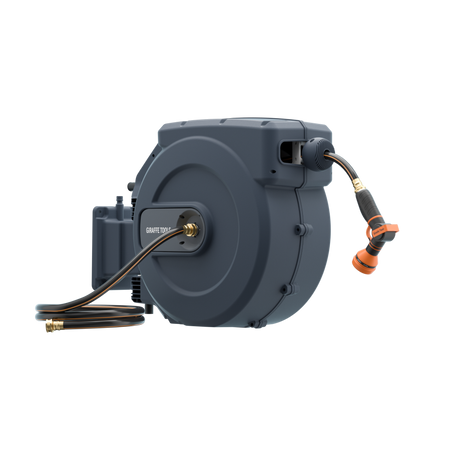 Retractable Garden Hose Reel-5/8 in-115ft-Retractable Garden Hose Reel-Grease Monkey Garage