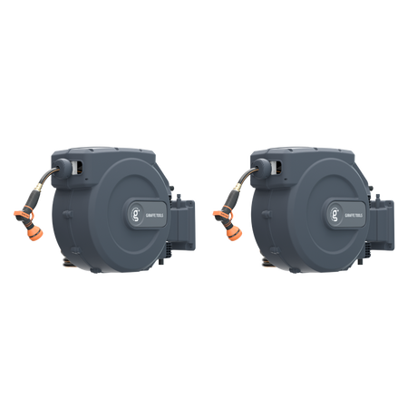 Retractable Garden Hose Reel-5/8 in-115ft-Retractable Garden Hose Reel-Grease Monkey Garage