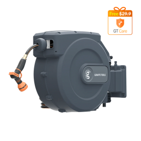 Retractable Garden Hose Reel-5/8 in-115ft-Retractable Garden Hose Reel-Grease Monkey Garage