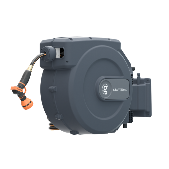 Retractable Garden Hose Reel-5/8 in-115ft-Retractable Garden Hose Reel-Grease Monkey Garage