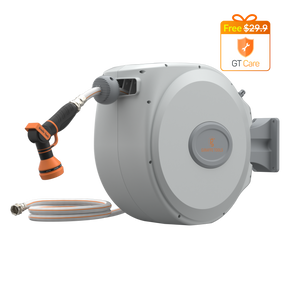 Retractable Garden Hose Reel-5/8 in-65ft-Retractable Garden Hose Reel-Grease Monkey Garage