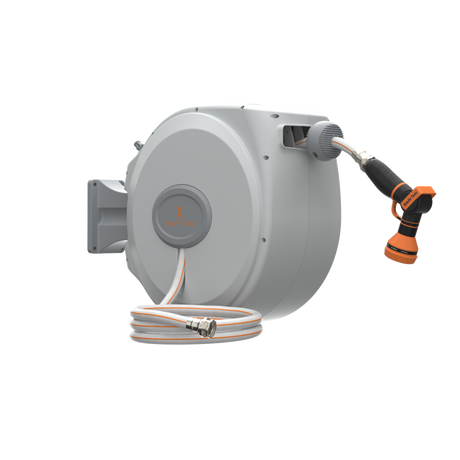 Retractable Garden Hose Reel-5/8 in-65ft-Retractable Garden Hose Reel-Grease Monkey Garage