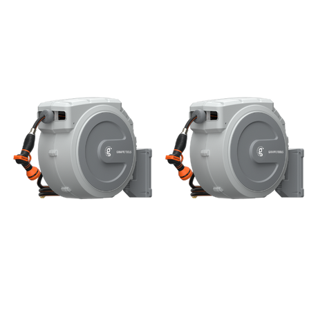 Retractable Garden Hose Reel-5/8in-90ft-Retractable Garden Hose Reel-Grease Monkey Garage