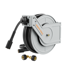 Retractable Pressure Hose Reel-1/4in-Retractable Pressure Hose Reel-Grease Monkey Garage