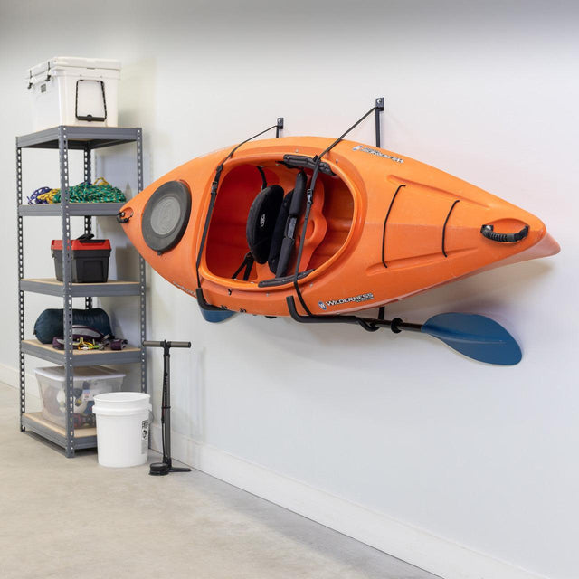 Roanoke Kayak, SUP, & Surfboard Storage Rack | Holds 100 lbs | Pro-Wall Mounted-Grease Monkey Garage