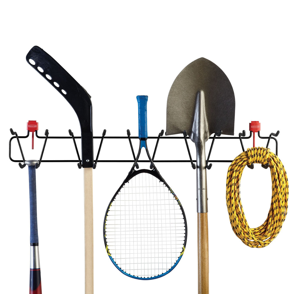 Rubbermaid 34 Inch Heavy Duty Garden Tool and Sports Storage Rack for Sheds-*Hardware | Hardware Accessories | Tool Storage & Organization | Tool Organizer Liners & Inserts-Grease Monkey Garage