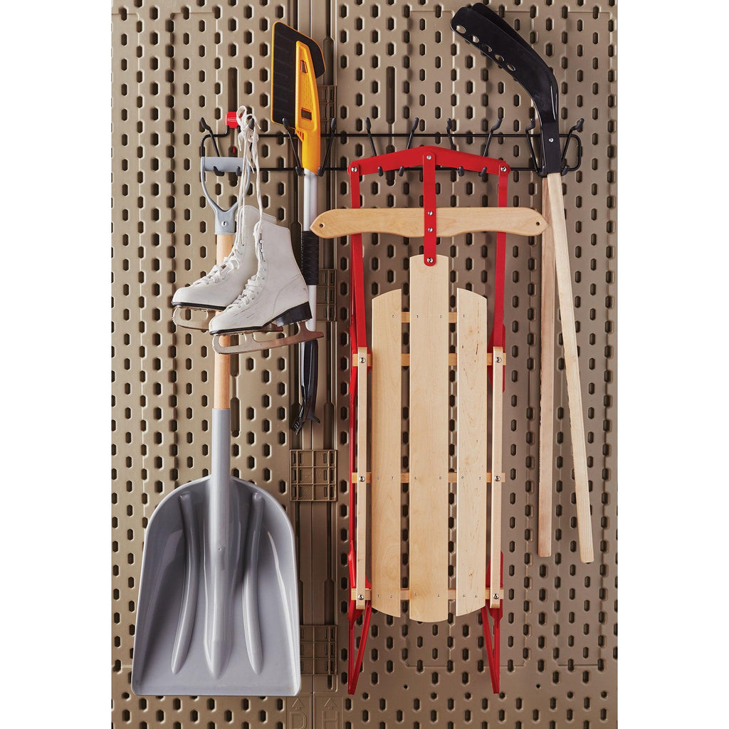 Rubbermaid 34 Inch Heavy Duty Garden Tool and Sports Storage Rack for Sheds-*Hardware | Hardware Accessories | Tool Storage & Organization | Tool Organizer Liners & Inserts-Grease Monkey Garage