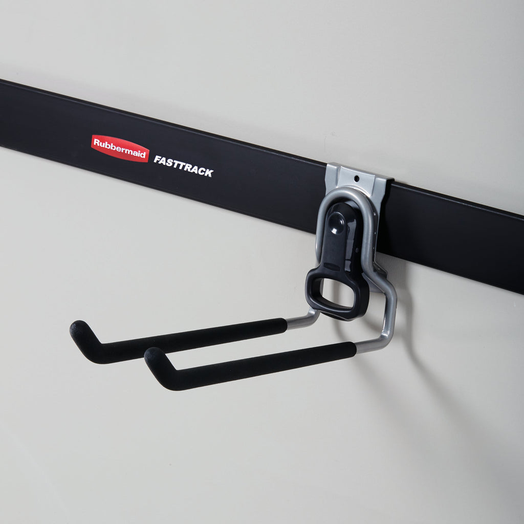 Rubbermaid Fast Track Wall Mounted Garage Storage Utility Multi Hook (16 Pack)-*Home&Garden | Household Supplies | Storage & Organization | Storage Hooks & Racks | Utility Hooks-Grease Monkey Garage