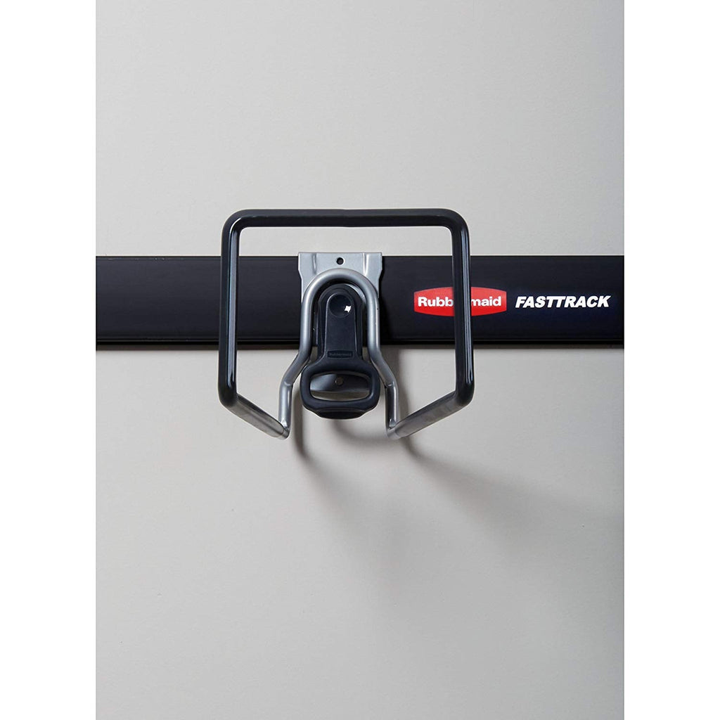 Rubbermaid FastTrack All in 1 Rail Garage Storage System Water Hose Hook, Black-*Home&Garden | Household Supplies | Storage & Organization-Grease Monkey Garage