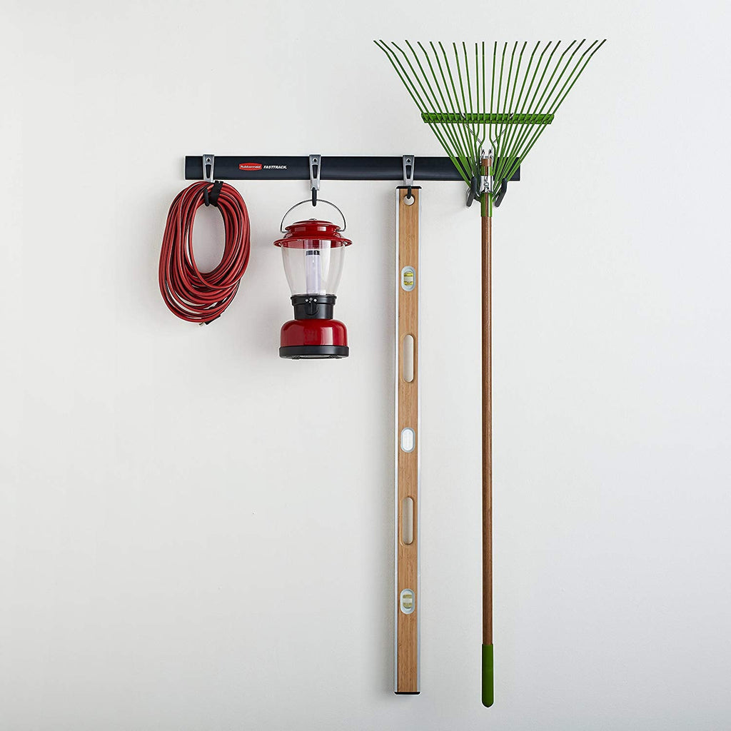 Rubbermaid FastTrack Garage Storage System 5 Piece All in One Rail and Hook Kit-Home & Garden | Household Supplies | Storage & Organization-Grease Monkey Garage
