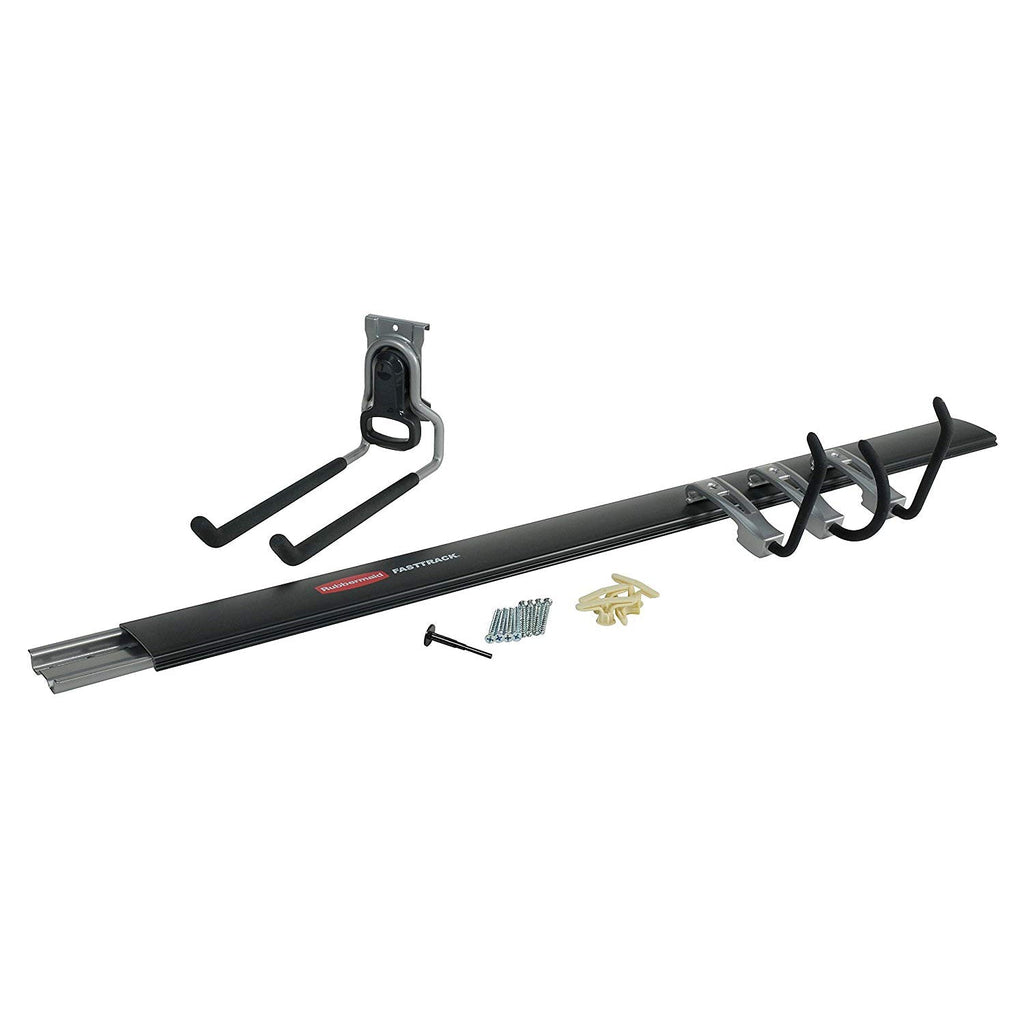 Rubbermaid FastTrack Garage Storage System 5 Piece All in One Rail and Hook Kit-Home & Garden | Household Supplies | Storage & Organization-Grease Monkey Garage