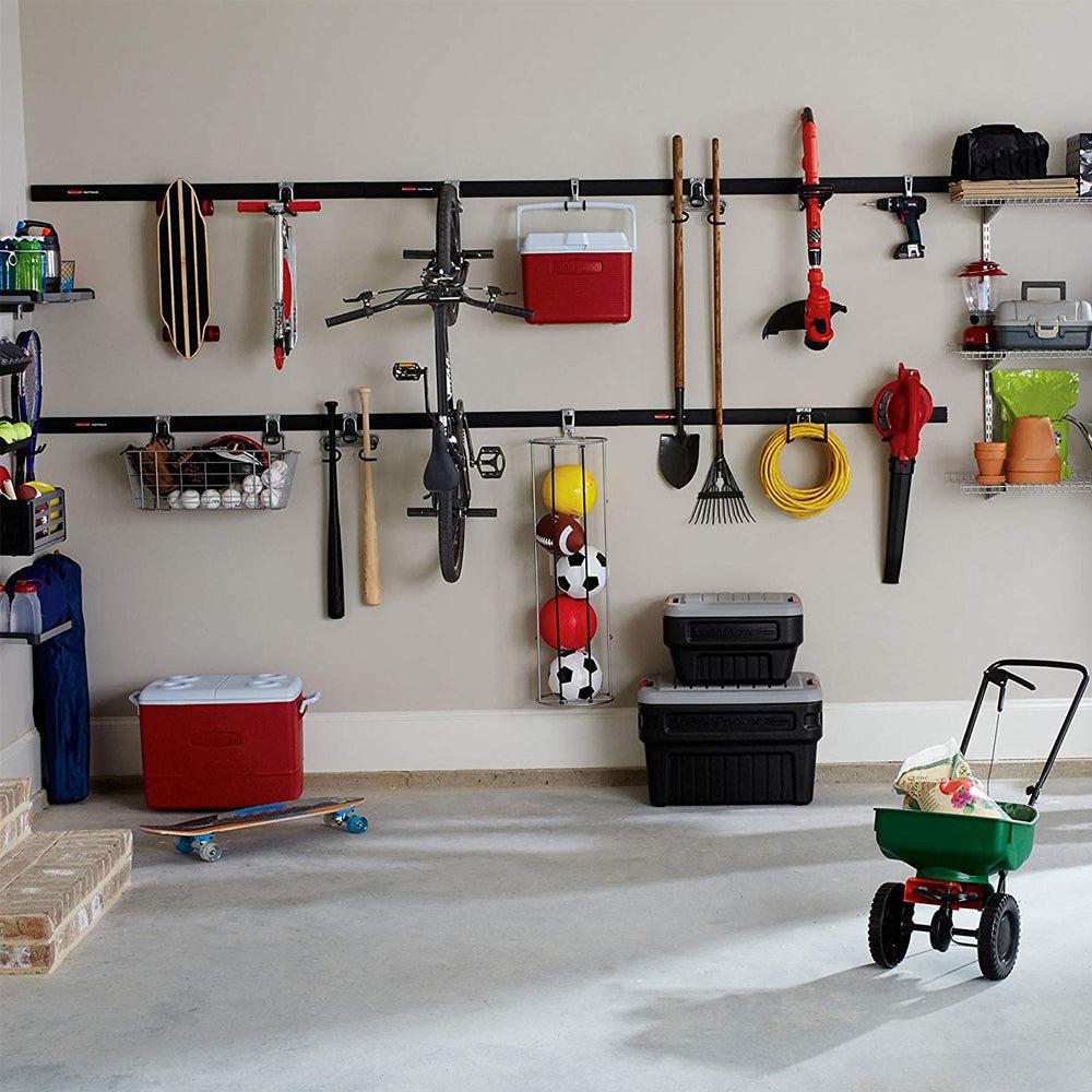 Rubbermaid FastTrack Wall S Hook 2 Handle Tool Storage Organizer Rack (4 Pack)-Home & Garden | Household Supplies | Storage & Organization-Grease Monkey Garage