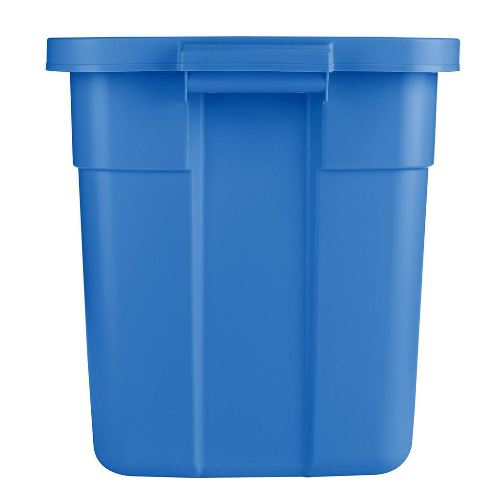 Rubbermaid Roughneck 25 Gal Stackable Storage Container, Heritage Blue (4 Pack)-Home & Garden | Household Supplies | Storage & Organization | Household Storage Containers-Grease Monkey Garage