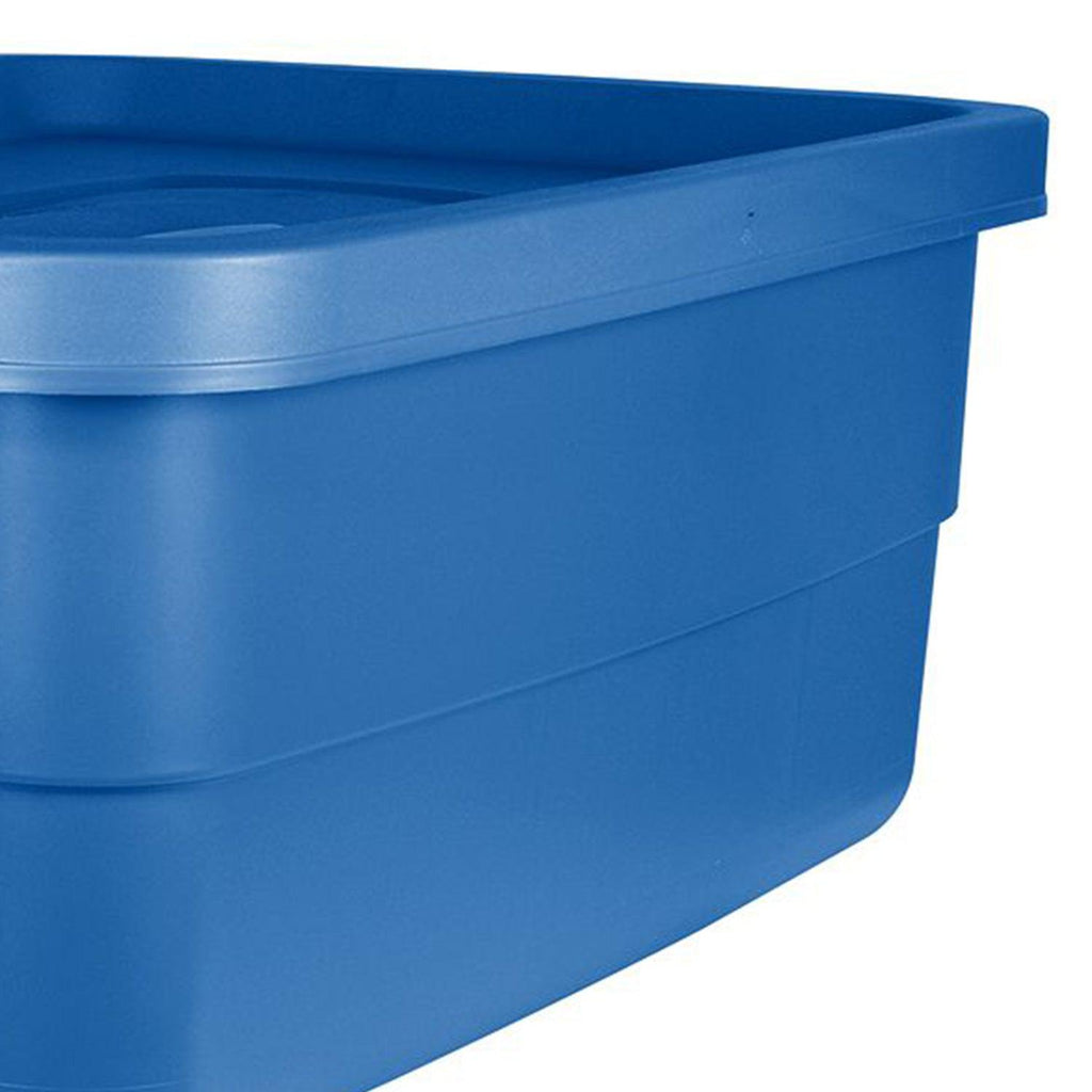 Rubbermaid Roughneck Tote 10 Gallon Storage Container, Heritage Blue (6 Pack)-*Home&Garden | Household Supplies | Storage & Organization | Household Storage Containers-Grease Monkey Garage
