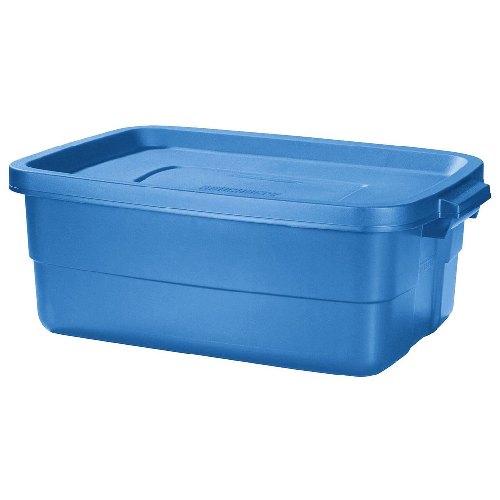 Rubbermaid Roughneck Tote 10 Gallon Storage Container, Heritage Blue (6 Pack)-*Home&Garden | Household Supplies | Storage & Organization | Household Storage Containers-Grease Monkey Garage