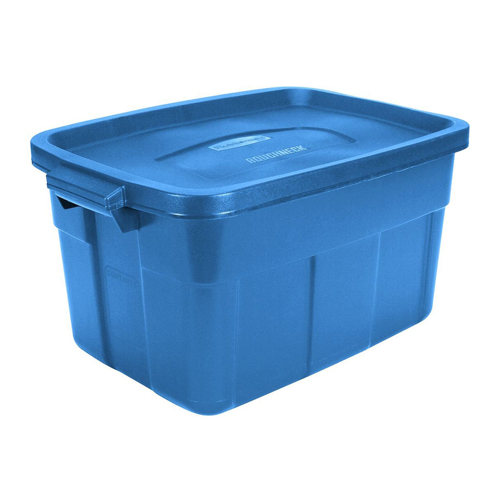 Rubbermaid Roughneck Tote 14 Gallon Storage Container, Heritage Blue (6 Pack)-*Home&Garden | Household Supplies | Storage & Organization | Household Storage Containers-Grease Monkey Garage