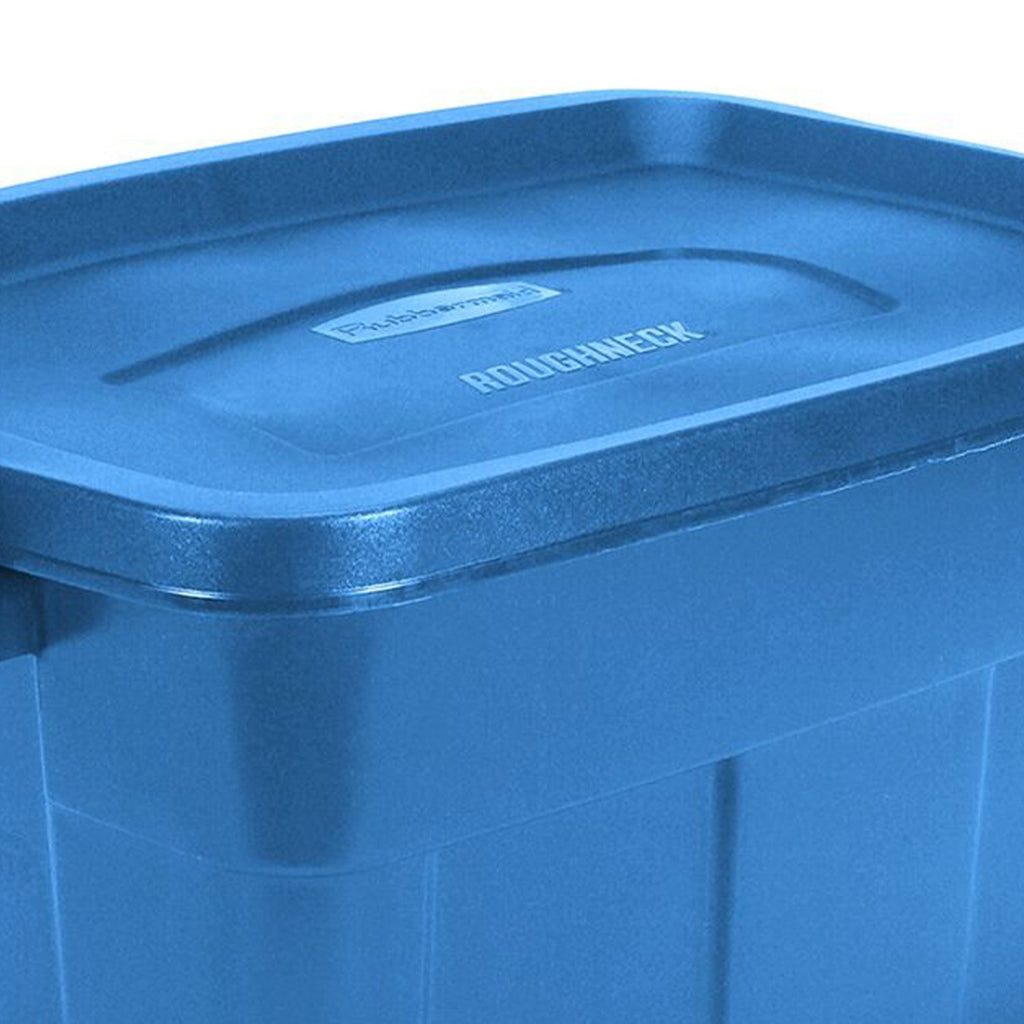 Rubbermaid Roughneck Tote 14 Gallon Storage Container, Heritage Blue (6 Pack)-*Home&Garden | Household Supplies | Storage & Organization | Household Storage Containers-Grease Monkey Garage