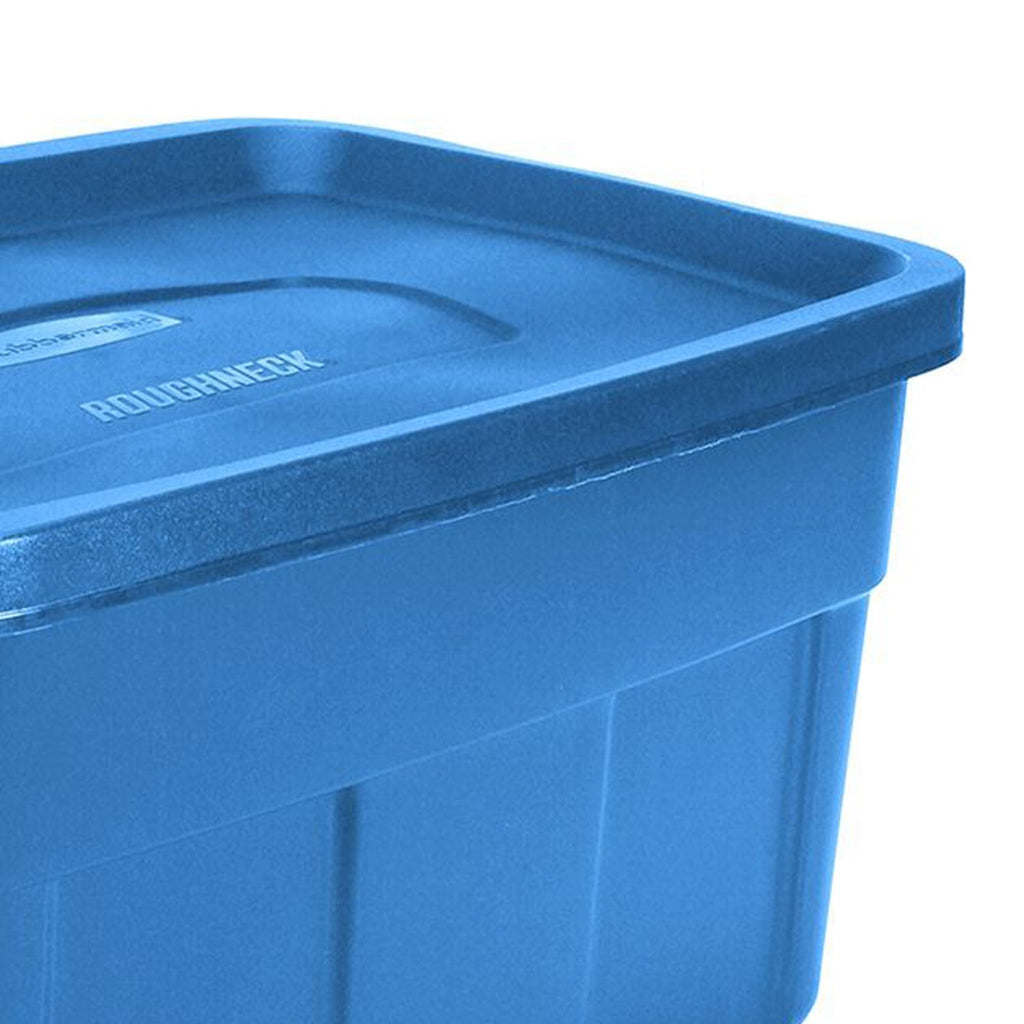 Rubbermaid Roughneck Tote 14 Gallon Storage Container, Heritage Blue (6 Pack)-*Home&Garden | Household Supplies | Storage & Organization | Household Storage Containers-Grease Monkey Garage