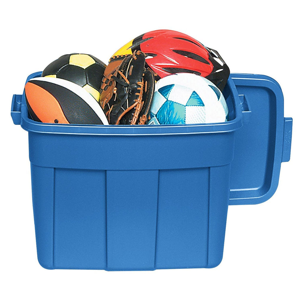 Rubbermaid Roughneck Tote 18 Gallon Storage Container, Heritage Blue (6 Pack)-*Home&Garden | Household Supplies | Storage & Organization | Household Storage Containers-Grease Monkey Garage