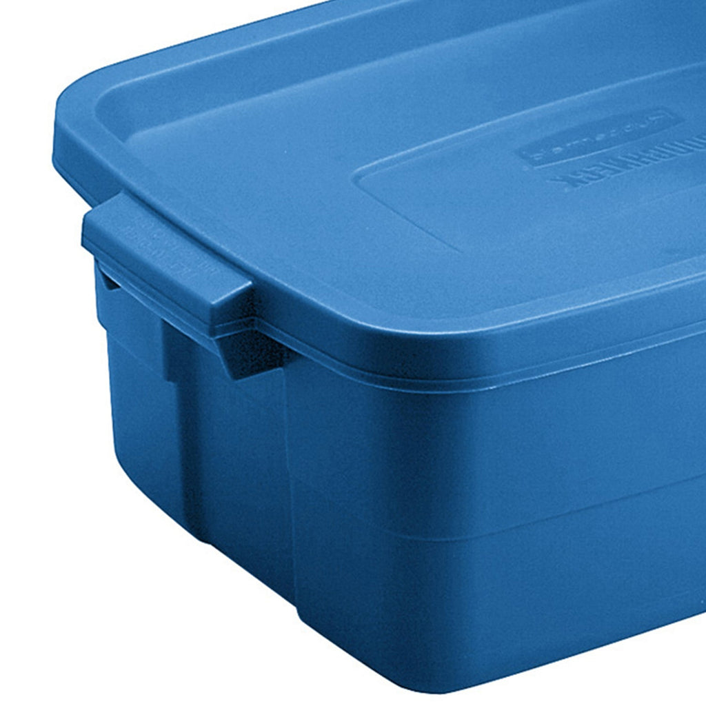 Rubbermaid Roughneck Tote 3 Gallon Storage Container, Heritage Blue (6 Pack)-Home & Garden | Household Supplies | Storage & Organization | Household Storage Containers-Grease Monkey Garage