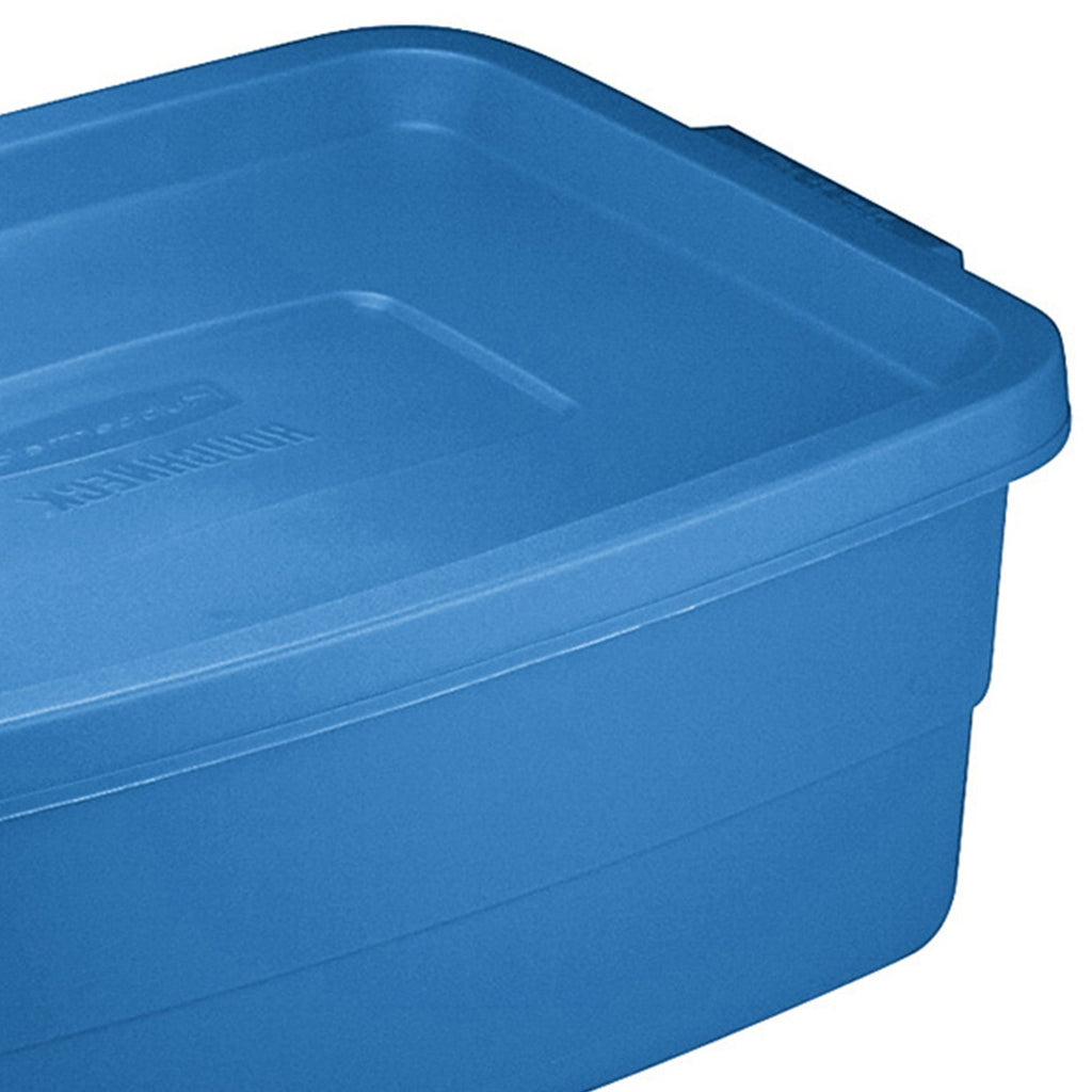 Rubbermaid Roughneck Tote 3 Gallon Storage Container, Heritage Blue (6 Pack)-Home & Garden | Household Supplies | Storage & Organization | Household Storage Containers-Grease Monkey Garage