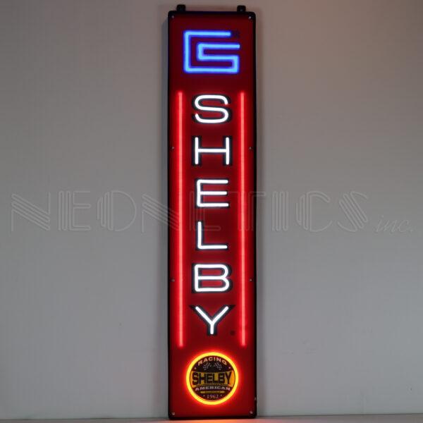 Shelby Vertical LED Flex-Neon Sign in Steel Can-Grease Monkey Garage