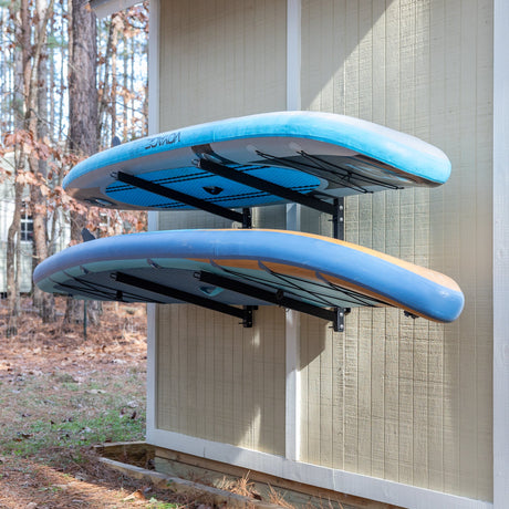 Shenandoah Kayak Storage | Outdoor Adjustable Rack | 2 Levels-Wall Mounted-Grease Monkey Garage