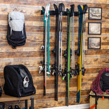 Snowbasin Ski Storage Rack | Holds 8 Pairs of Skis-Wall Mounted-Grease Monkey Garage