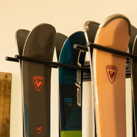 Snowbasin Ski Storage Rack | Holds 8 Pairs of Skis-Wall Mounted-Grease Monkey Garage