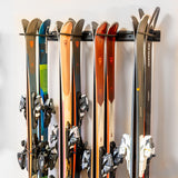 Snowbasin Ski Storage Rack | Holds 8 Pairs of Skis-Wall Mounted-Grease Monkey Garage