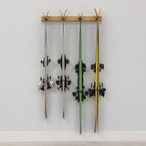 Snowbird Ski Storage Wood Rack | Holds 4 Pairs of Skis-Wall Mounted-Grease Monkey Garage