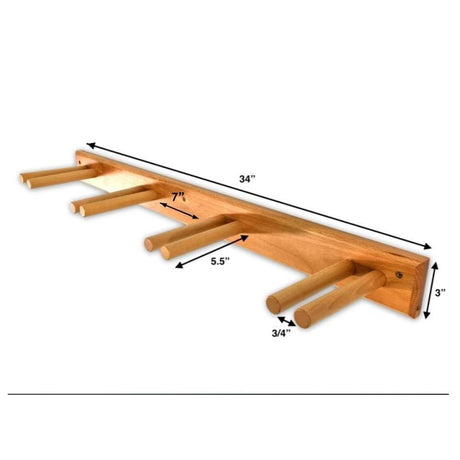 Snowbird Ski Storage Wood Rack | Holds 4 Pairs of Skis-Wall Mounted-Grease Monkey Garage