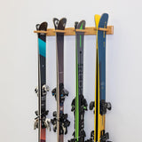 Snowbird Ski Storage Wood Rack | Holds 4 Pairs of Skis-Wall Mounted-Grease Monkey Garage