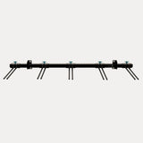 Solitude Ski Rack | Adjustable Wall Storage System | Holds 10 Pairs of Skis-Wall Mounted-Grease Monkey Garage