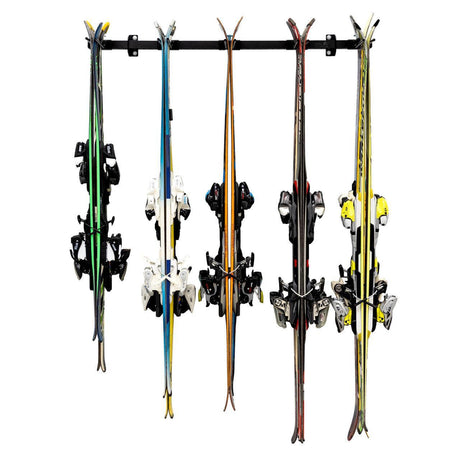 Solitude Ski Rack | Adjustable Wall Storage System | Holds 10 Pairs of Skis-Wall Mounted-Grease Monkey Garage