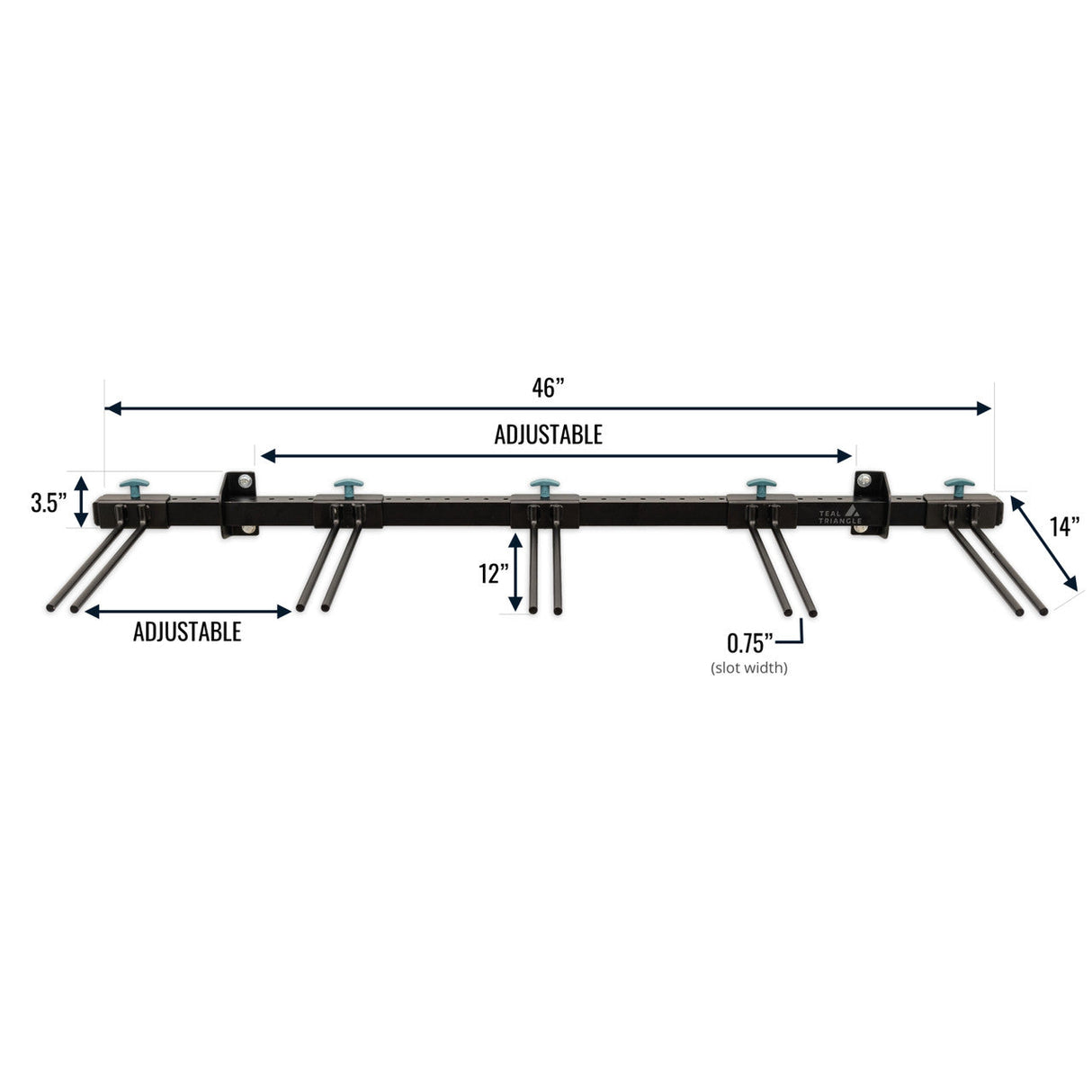 Solitude Ski Rack | Adjustable Wall Storage System | Holds 10 Pairs of Skis-Wall Mounted-Grease Monkey Garage
