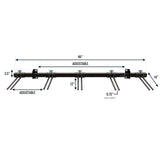 Solitude Ski Rack | Adjustable Wall Storage System | Holds 10 Pairs of Skis-Wall Mounted-Grease Monkey Garage