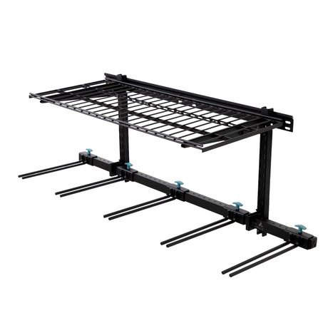Solitude Ski + Shelf | Adjustable Wall Storage System | Holds 10 Pairs of Skis-Wall Mounted-Grease Monkey Garage
