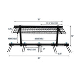 Solitude Ski + Shelf | Adjustable Wall Storage System | Holds 10 Pairs of Skis-Wall Mounted-Grease Monkey Garage
