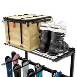 Solitude Ski + Shelf | Adjustable Wall Storage System | Holds 10 Pairs of Skis-Wall Mounted-Grease Monkey Garage