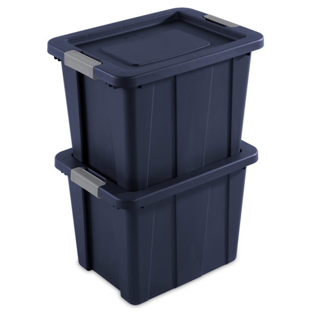 Sterilite 18 Gal Latching Tuff1 Stackable Storage Tote with Latching Lid, 6 Pack-Home & Garden | Household Supplies | Storage & Organization | Household Storage Containers-Grease Monkey Garage