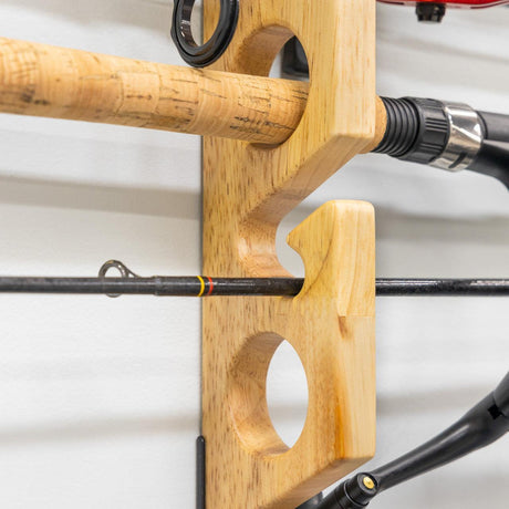 Stillwater Fishing Pole Storage Rack | Holds up to 8 Rods-Wall Mounted-Grease Monkey Garage
