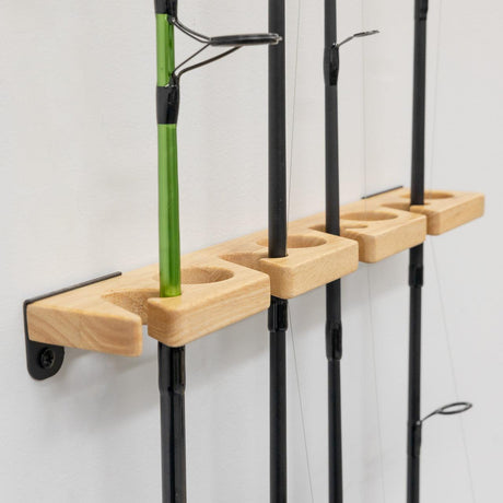 Stillwater Fishing Pole Storage Rack | Holds up to 8 Rods-Wall Mounted-Grease Monkey Garage